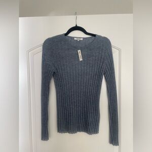 Madewell Women's Blue Ribbed Sweater Size Medium